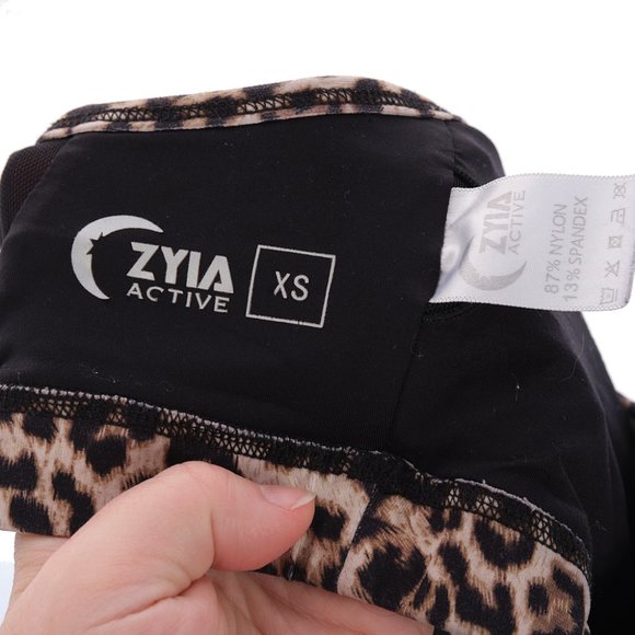 ZYIA Active Brilliant Mesh Leopard Cheetah Print Sports Bra XS - Picture 3 of 3